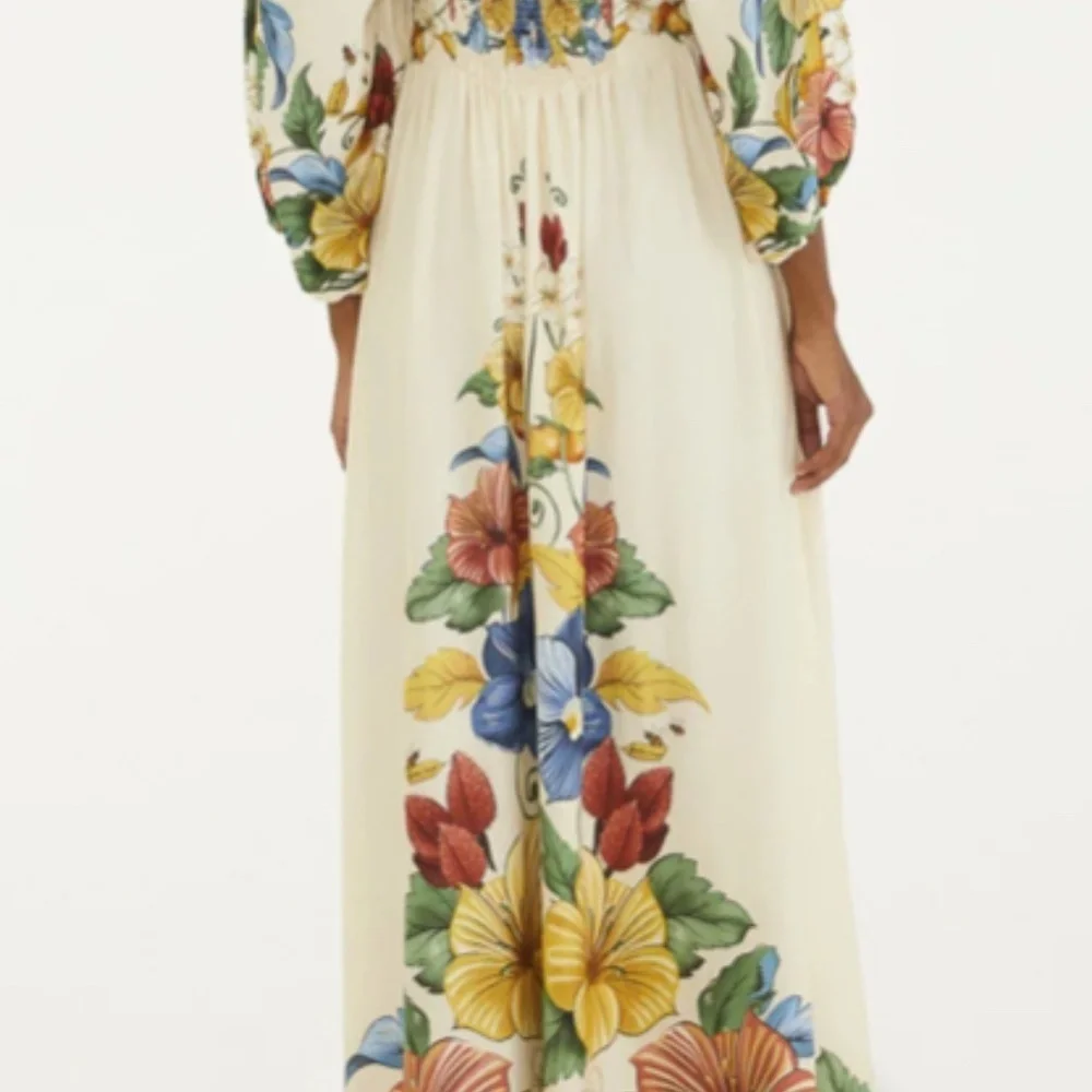 Farm Rio Trolocalzinho Scarf Print Maxi Dress – Size Large (G) | like New - Picture 11 of 11